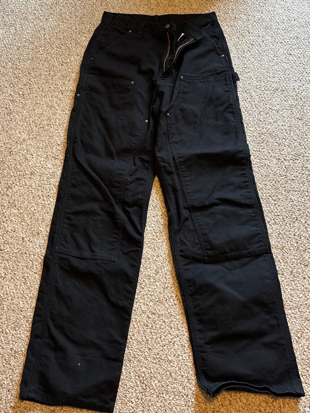 Men's carhartt double frontBlack Workwear Carpenter Pants